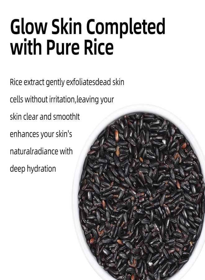 YAFUSIPE Black Rice Exfoliant & Body Scrub - Rice Peel Shot Glow Ampoule, 60ml Daily Face & Body Chemical Peel, Blackhead Remover & Pore Cleaner for All Skin Types, Dead Skin Removal - Image 4